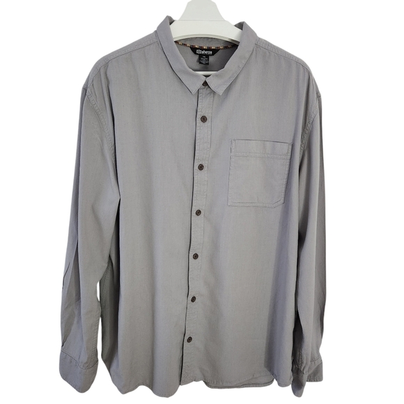 SHERPA ADVENTURE GEAR grey button down shirt XXL natural fiber casual outdoor - Picture 1 of 11